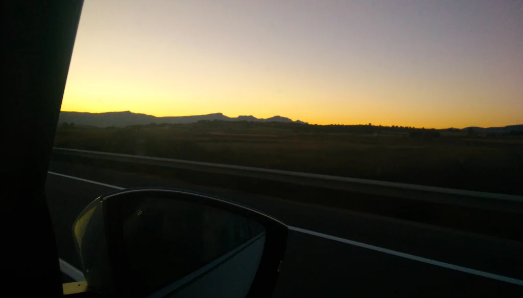 on the road
